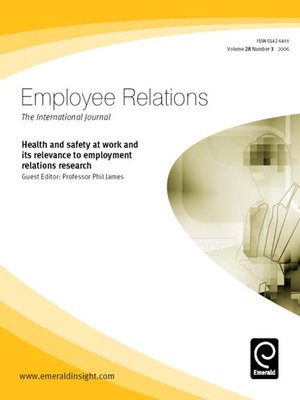 cover image of Employee Relations, Volume 28, Issue 3
